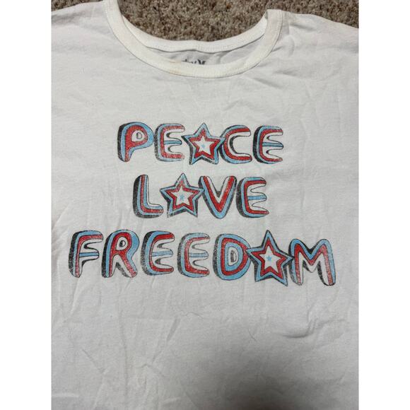 HURLEY short sleeve, slightly cropped, t- shirt, Women's Medium, Patriotic; NWT - Picture 11 of 12